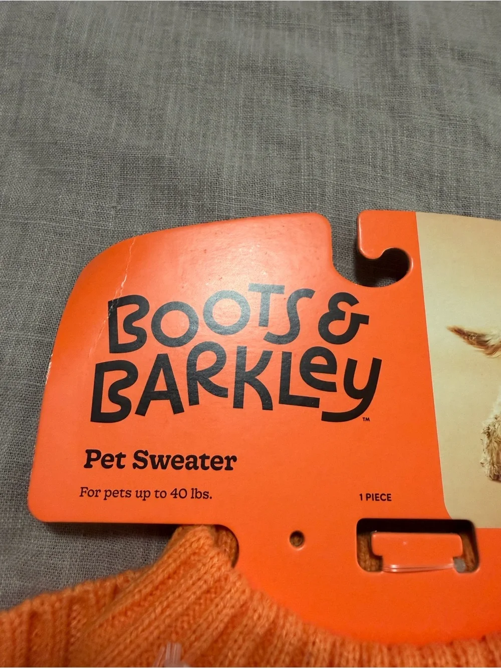 Boots & Barkley Orange and Black Pumpkin Checker Pet Sweater Medium Sized Dog